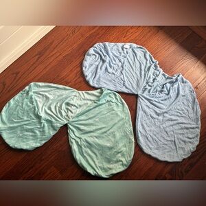 Soft Blue and Green Kids Swaddle Set